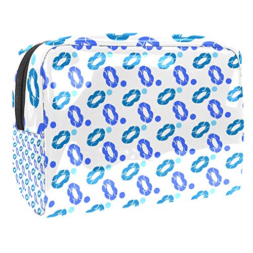 Kit de Maquillaje Neceser Labios morados Azules Make Up Bolso de Cosméticos Portable Organizador Maletín para Maquillaje Maleta de Makeup Profesional 18.5x7.5x13cm