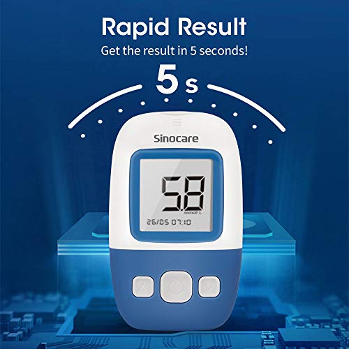 Kit de monitor de glucosa en sangre Safe AQ Angel con 50 tiras reactivas