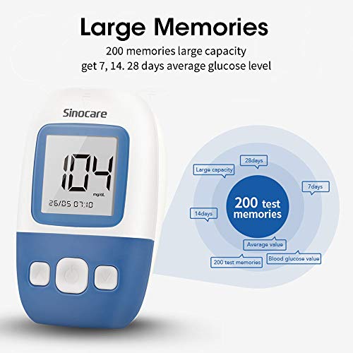 Kit de monitor de glucosa en sangre Safe AQ Angel con 50 tiras reactivas