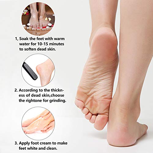Kit de Pedicura, Lima de Pies- 20 en 1 Profesional Kit de Herramientas de Pedicura Conjunto de Pie de Acero Inoxidable Escofina de Pie Remover la Piel Muerta Para el Cuidado de los Pies en Hogar