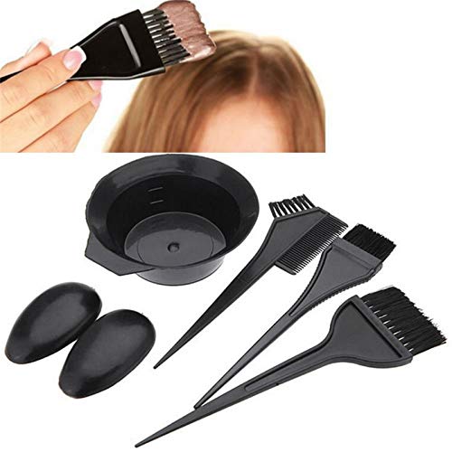 Kit de Pelo Tinte,Professional Kit de Coloración Tinte para Cabello con Pelo Tazón de Cepillo de Coloración Peine Guante Cubre Orejas Pinzas cabello Gorra Agitador para Salón Casa DIY