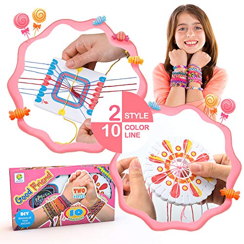 Kit de pulsera de la amistad para niñas,Kit de fabricación de pulsera de bricolaje para niños de 5-10 años Regalo de cumpleaños para niñas de 5-12 años Kit de cuentas para niñas de edad presente 7 8 9