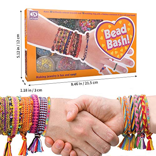 Kit De Pulseras De Regalo para Niñas para Niños, Kit De Pulseras De La Amistad para Niñas De 6 7 8 9 10 Años, Regalo Cumpleaños Niños Juguetes Niñas 7 8 9 Cuentas Arte y Manualidades Niños 5 a 11