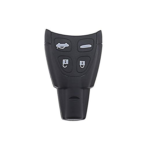 Kit de reparación para llaves de coche compatible con llave a distancia Saab 9-3, 9-5, 4 botones (hoja no cortada)