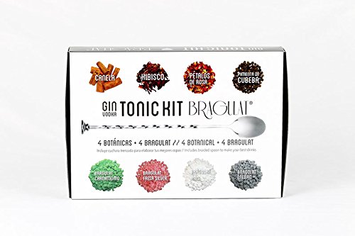 Kit Gin tonic Bragulat para aromatizar tu cóctel: con 8 Botánicos, una cuchara trenzada y una guía de Gin Tonics