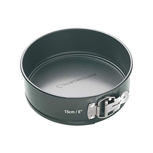 Kitchen Craft Master Class Molde tarta redondo Desmontable, Acero, Negro, 15 cm
