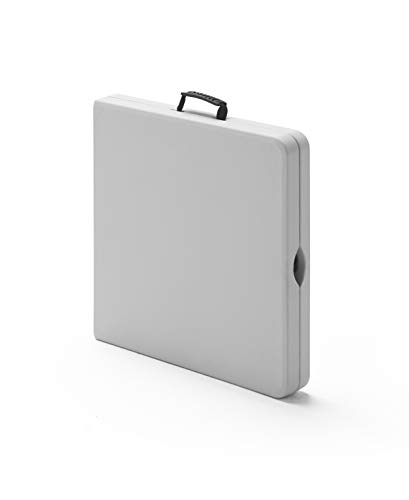 KitGarden Folding 122 - Mesa Plegable, color Blanco, 122x60x52/74 cm