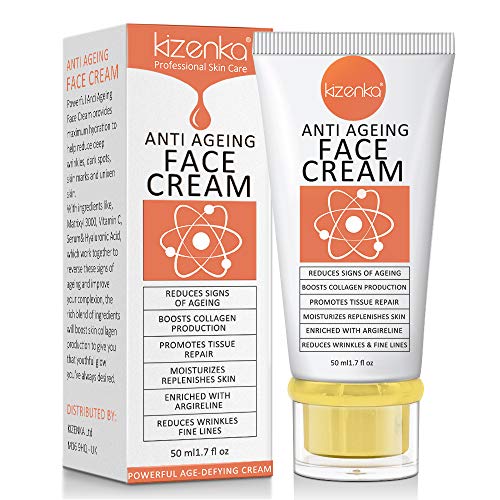 Kizenka crema facial, hidratación antienvejecimiento - ingredientes naturales y orgánicos, crema hidratante facial para pieles secas, crema de hidratación diaria orgánica, crema de día y noche, 50ml