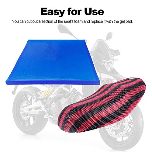 KKmoon Alfombrillas de Gel para Asiento de Motocicleta, Gel Asiento Moto Comfortable (25 x 25 x 2cm)