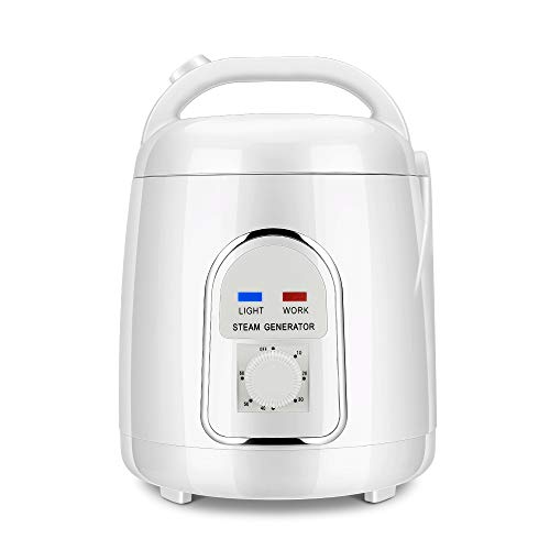 KKTECT Generador de Vapor para Sauna, Sauna de Vapor Portátil 1,5-1,8L, Apta para Tratamiento de iIncienso, 850W Sauna Steamer con Temporizador, Traje para Ducha Home SPA