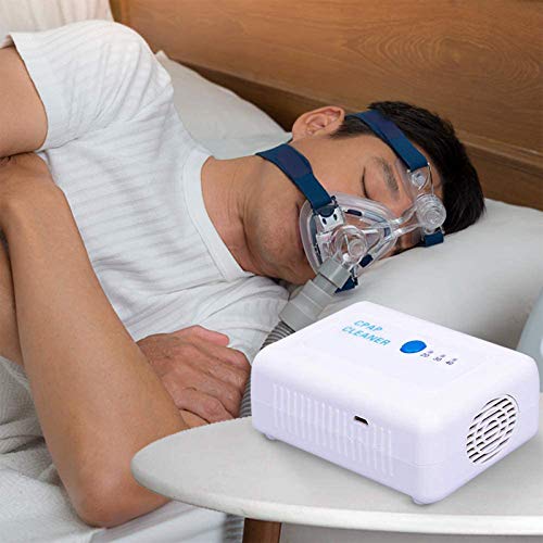 KKTECT Mini CPAP Cleaner Desinfección del aire Mini limpiador portátil CPAP Desinfectante de tubos de aire CPAP limpio para máquina CPAP, tubo, máscara con bolsa desinfectante y adaptadores (M2)