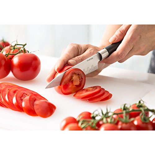 KLARSTEIN Kitano Set de Cuchillos de 8 Piezas - Cuchillos precisión de Acero, Diseño japones, Anti bacterias, Mango Antideslizante, Set Profesional para casa Bloque