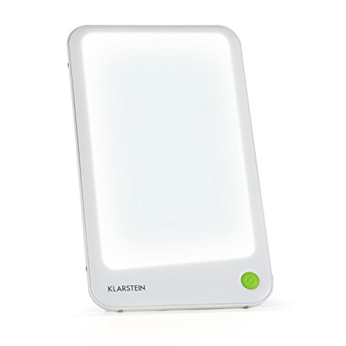 Klarstein Summershine Slim Lámpara terapéutica - Luz Natural Diurna, 10.000 Lux, Intensa luminosidad, Sin UV, Sin centelleo, Soporte magnético Bajo Consumo, Blanca
