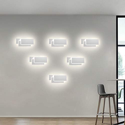 Klighten Aplique de pared Lámpara Moderno LED 24W Lámpara para Decoración del Hogar Pared Dormitorio Pasillo Entrada Blanco natural 4000~4500K