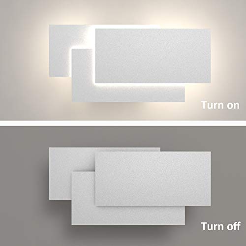 Klighten Aplique de pared Lámpara Moderno LED 24W Lámpara para Decoración del Hogar Pared Dormitorio Pasillo Entrada Blanco natural 4000~4500K
