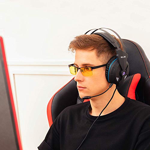 KLIM Optics - Gafas para Ordenador Anti luz Azul + Evita la Fatiga Ocular + Gafas Gaming para PC, Móvil TV, Tablet + Alta protección + Potente Filtro de luz Azul 92% + Anti UV + Nueva VERSIÓN 2020