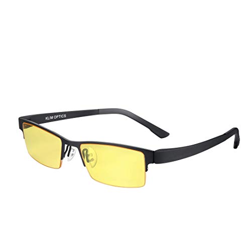 KLIM Optics - Gafas para Ordenador Anti luz Azul + Evita la Fatiga Ocular + Gafas Gaming para PC, Móvil TV, Tablet + Alta protección + Potente Filtro de luz Azul 92% + Anti UV + Nueva VERSIÓN 2020