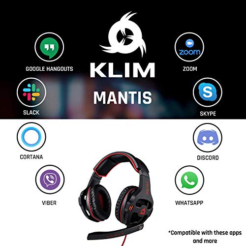 KLIM™ Mantis - Cascos Gaming con micrófono - Auriculares USB para PC, PS4, Nintendo Switch, Mac + Sonido Envolvente 7.1 con cancelación de Ruido pasiva + NUEVOS 2020