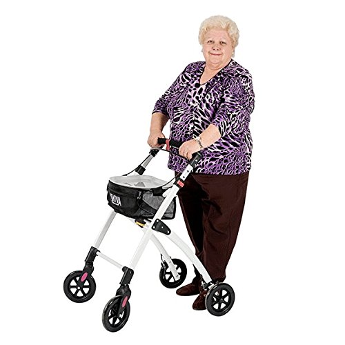 KMINA - Andadores ancianos plegable, Andadores adultos, Andadores ancianos con frenos, Andadores para mayores, PRO Negro