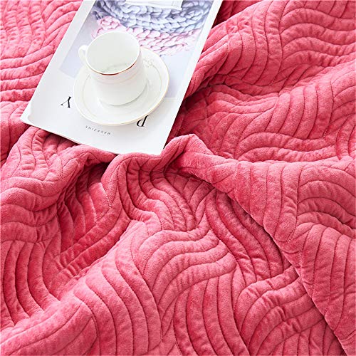 KNNSYZ Manta Acolchada Lisa Acolchada Manta de Terciopelo de Cristal Manta de Cama Multifuncional Manta de Cuatro Estaciones