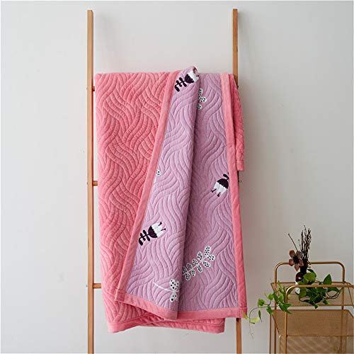 KNNSYZ Manta Acolchada Lisa Acolchada Manta de Terciopelo de Cristal Manta de Cama Multifuncional Manta de Cuatro Estaciones