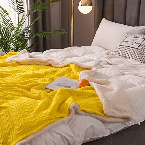 KNNSYZ Twist Plus Manta de Terciopelo Tejida más Manta de Oficina de Terciopelo una Temporada Multifuncional más Manta de Ocio de Terciopelo