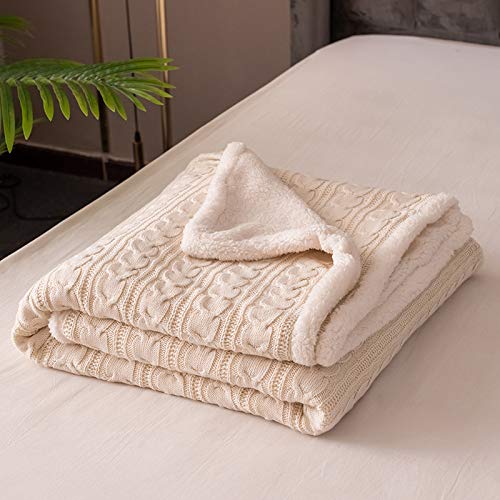 KNNSYZ Twist Plus Manta de Terciopelo Tejida más Manta de Oficina de Terciopelo una Temporada Multifuncional más Manta de Ocio de Terciopelo