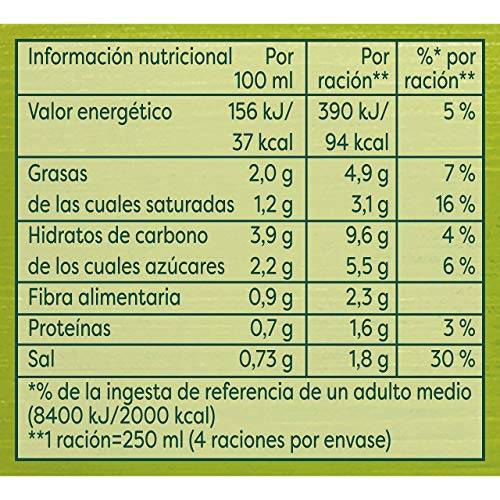 Knorr - Crema Calabaza con un Suave Toque de Nata sin Conservantes ni Colorantes Artificiales, 1L