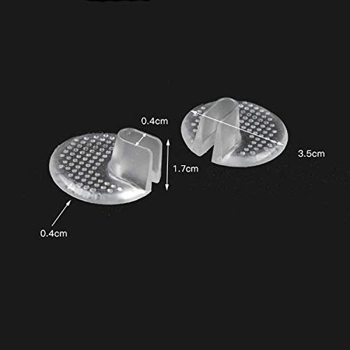 Knowing Antideslizante Suave Gel, 12 Piezas Protector Silicona para Sandalias, Claro Antideslizante Suave Gel, Toe Pad Cushion, para El Cuidado Personal de Los Pies Protectores de Los Dedos Del Pie