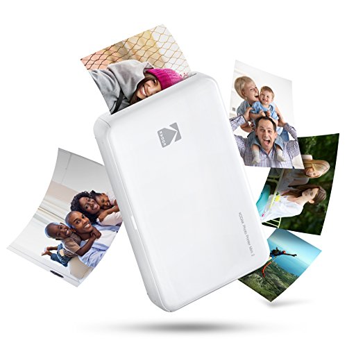 Kodak - Impresora fotográfica mini 2 HD, instantánea, inalámbrica y portátil, con tecnología de impresión patentada 4Pass, compatible con iOS y Android, blanco