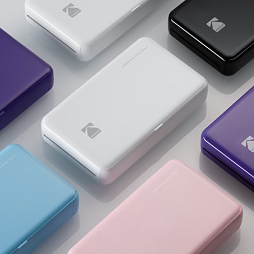 Kodak - Impresora fotográfica mini 2 HD, instantánea, inalámbrica y portátil, con tecnología de impresión patentada 4Pass, compatible con iOS y Android, blanco