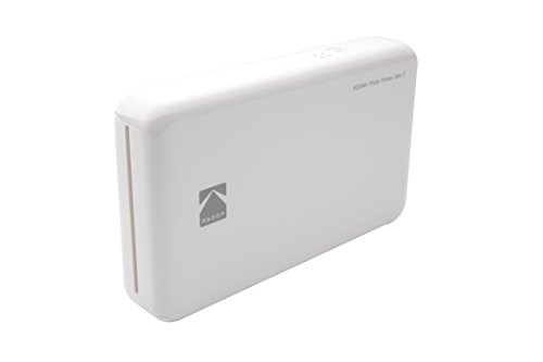 Kodak - Impresora fotográfica mini 2 HD, instantánea, inalámbrica y portátil, con tecnología de impresión patentada 4Pass, compatible con iOS y Android, blanco