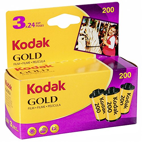 Kodak KOD102010 - Película Negativo Color (35mm, Gold 200-24 tripack)