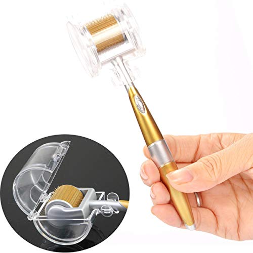 KoiBeauty Dermaroller 0.5mm Microneedling Derma Microneedle Roller Microagujas Titanio 192 agujas microagujas 0,5 mm para rostro y cuerpo