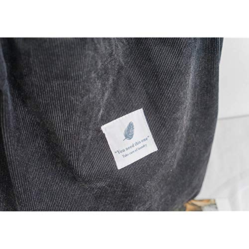 koiry Bolso de Hombro Informal de Las señoras del totalizador de la Pana de Las Mujeres Bolso de Playa Reutilizable Plegable de la Playa de Las Compras