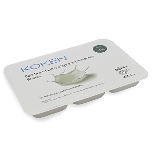 KOKEN - Cera Depilatoria Ecológica Sin Parabenos Blanca Formato 500gr