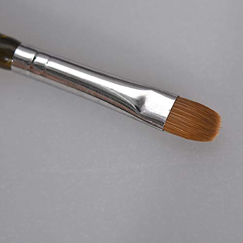 Kolinsky - Pincel de uñas profesional de doble cabeza para manicura francesa, 100% acrílico, gel UV, herramienta de diseño