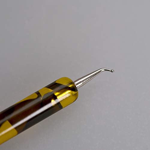 Kolinsky - Pincel de uñas profesional de doble cabeza para manicura francesa, 100% acrílico, gel UV, herramienta de diseño