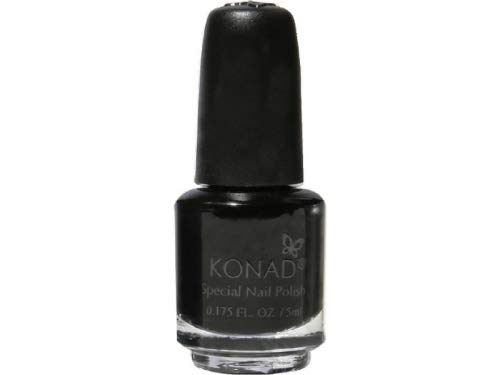 KONAD-Kit de 5 esmaltes para estampar 5ml:Wine red,White,Black,Powdery silver,Light Bronze