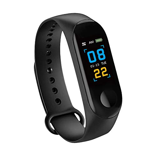 Konesky Fitness Tracker Monitor de Ritmo cardíaco Pulsera de presión Arterial Actividad Reloj Podómetro Contador de calorías Pulsera para Android iOS Smartphone (Negro)