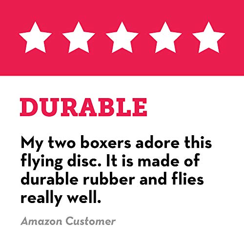 KONG - Flyer - Frisbee de Caucho Resistente - para Perros Grandes