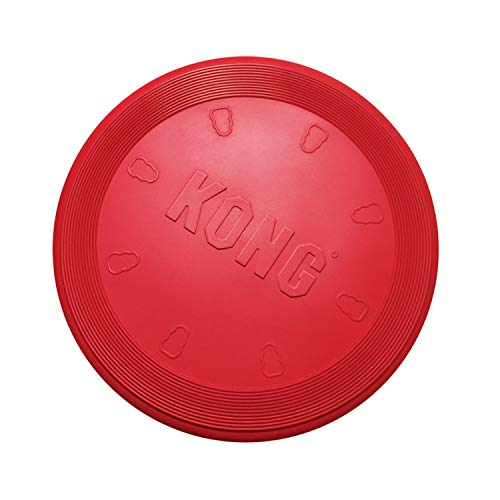 KONG - Flyer - Frisbee de Caucho Resistente - para Perros Grandes