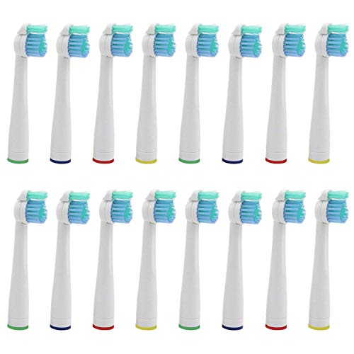 Kongkay® Lote de 16 cabezales de recambio para cepillo de dientes, genérico compatible con Philips HX2014 Sonicare Sensiflex. (4Pack X 4Pcs)