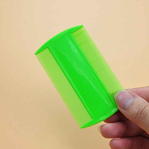 kongnijiwa 2 Piezas de plástico de Color Puro al Diente Piojos antipulgas para Mascotas peines de Doble Cara Nit niños