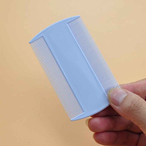 kongnijiwa 2 Piezas de plástico de Color Puro al Diente Piojos antipulgas para Mascotas peines de Doble Cara Nit niños