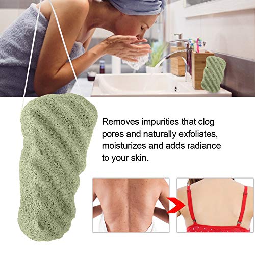 konjac Baden exfoliante Esponja, 3 pieza konjac Wash Revolotear Cuerpo, 100% Pure Natural suave limpieza Esponja, Wave Sponge Masaje Herramientas para limpieza y cuidado corporal (en seco)