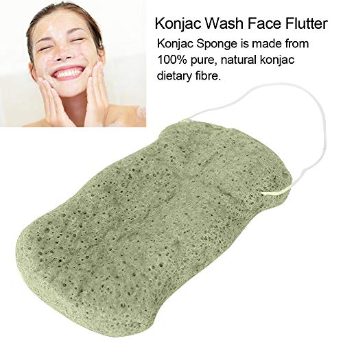 konjac Baden exfoliante Esponja, 3 pieza konjac Wash Revolotear Cuerpo, 100% Pure Natural suave limpieza Esponja, Wave Sponge Masaje Herramientas para limpieza y cuidado corporal (en seco)