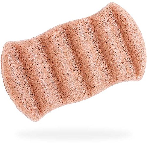 konjac esponja 6 Wave cuerpo esponja, francés rosa arcilla