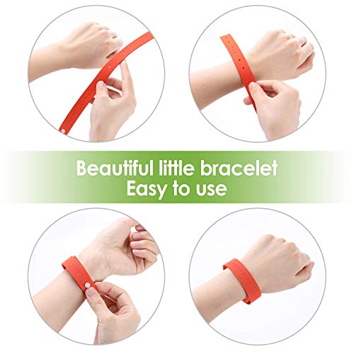 konjac Pulseras Repelentes de Mosquitos, Pulseras Mosquitos Niños Insectos Impermeable Adjustable con Sustancias Natural