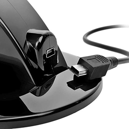 KONKY PS4 Cargador, Cargador Mandos PS4 Dualshock PS4 Estación de carga USB Base de carga para Sony Playstation 4/PS4/PS4 Pro/PS4 Slim Mando Inalámbrico Gamepad con Indicador del LED